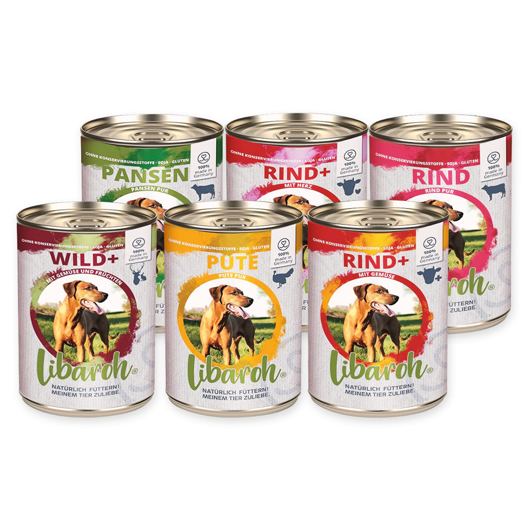 6er Dosen Schnupperpaket - Hunde (versch. Sorten