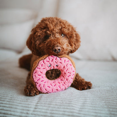 Hundespielzeug Belem Donut (braun/rosa) 16 cm